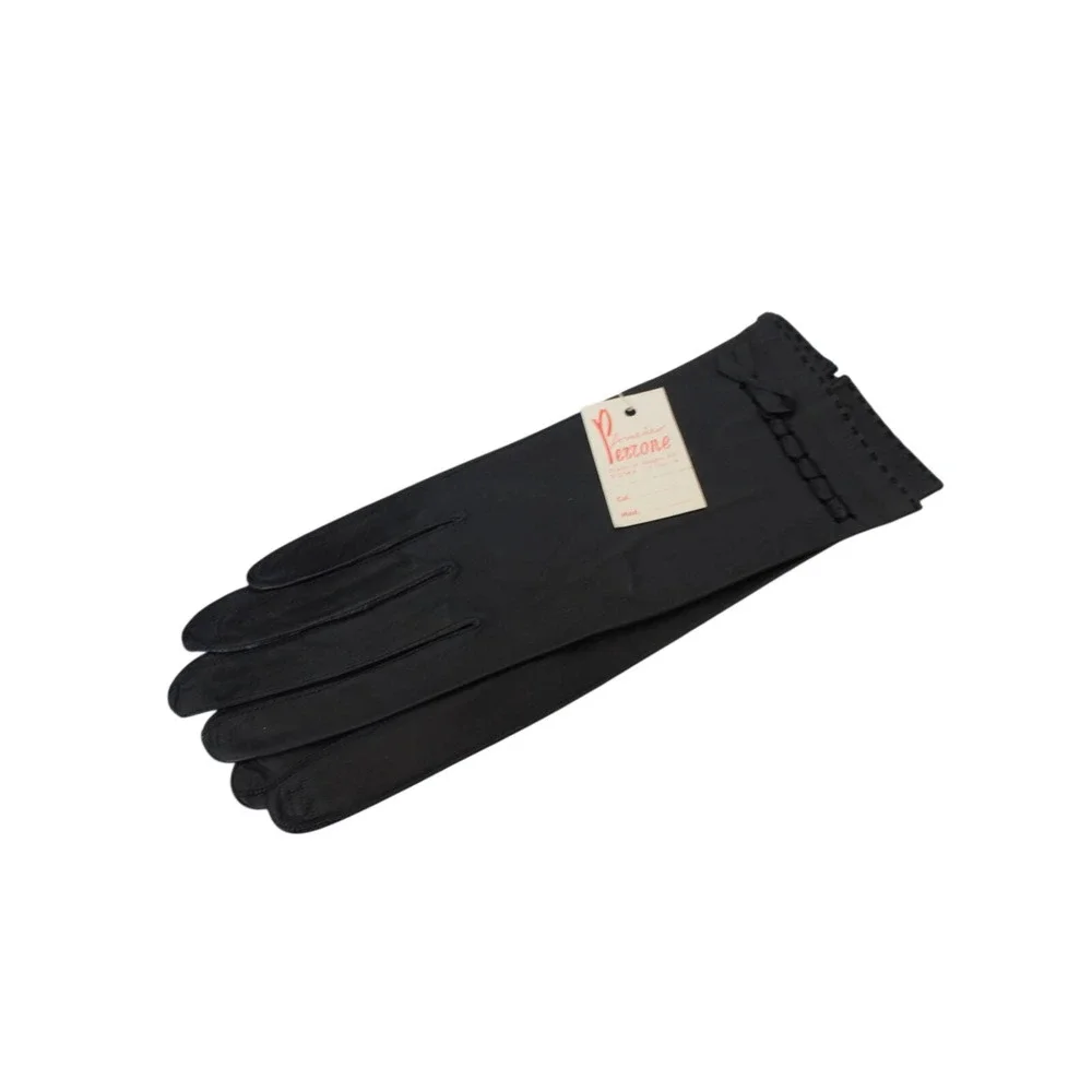 Vintage Womens Leather Gloves Lot 8 Pairs Bloomingdales Amedeo Perrone Black Tan